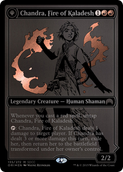 Chandra, Fire of Kaladesh // Chandra, Roaring Flame (135) (SDCC 2015) (PS15) - Foil