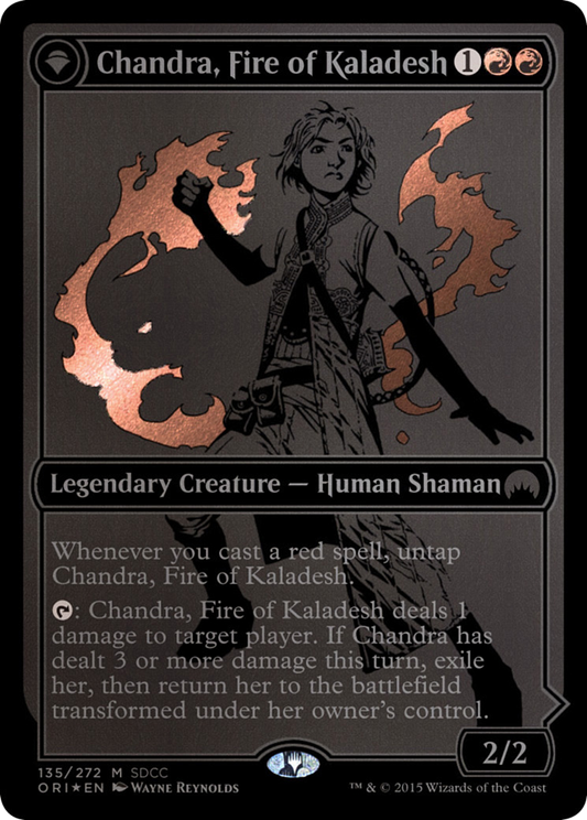 Chandra, Fire of Kaladesh // Chandra, Roaring Flame (135) (SDCC 2015) (PS15) - Foil