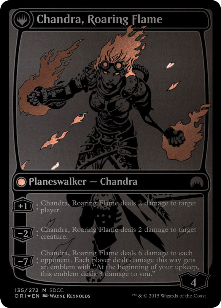 Chandra, Fire of Kaladesh // Chandra, Roaring Flame (135) (SDCC 2015) (PS15) - Foil
