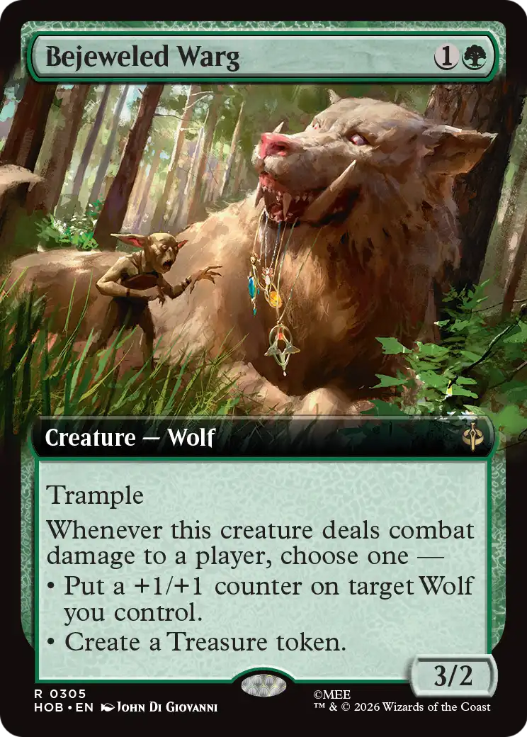 Bejeweled Warg (0305) (Extended Art) (HOB) - Foil