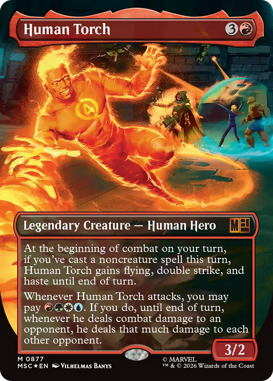 Human Torch (0877) (Borderless) (MSC) - Surge Foil