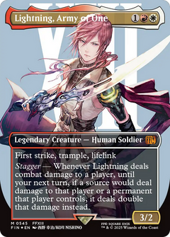 Lightning, Army of One (0545) (Borderless) - Surge Foil