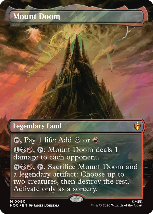Mount Doom (0090) (Borderless) (HOC) - Surge Foil