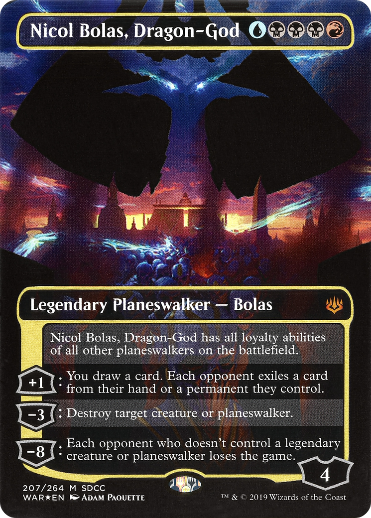 Nicol Bolas, Dragon-God (207) (Borderless) (SDCC)