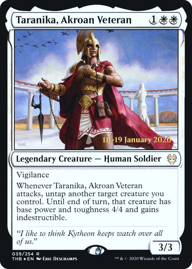 Taranika, Akroan Veteran (039) (Prerelease) - Foil