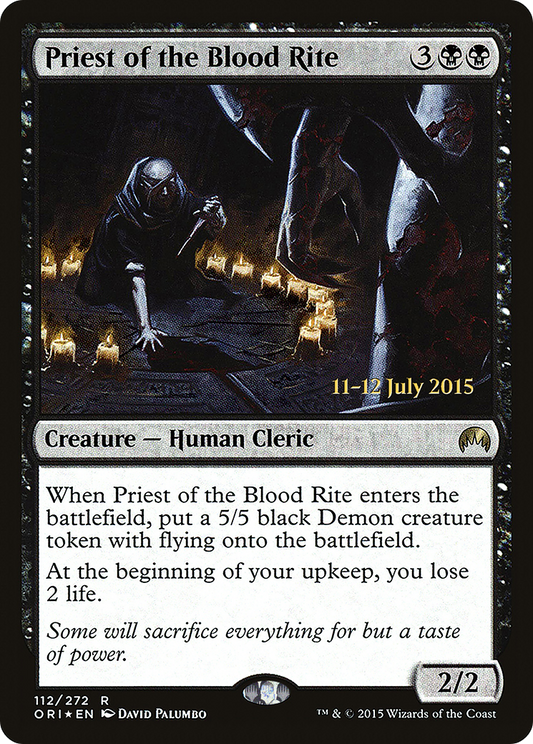 Priest of the Blood Rite (112) (Prerelease) - Foil
