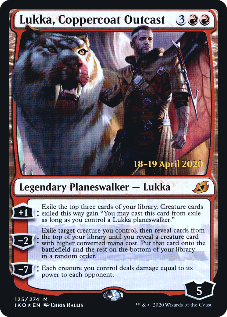 Lukka, Coppercoat Outcast (125) (Prerelease) - Foil