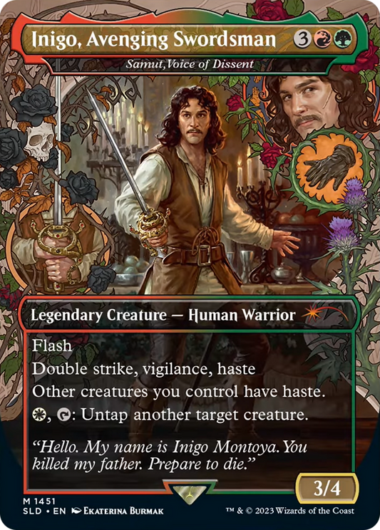 Inigo, Avenging Swordsman [Samut, Voice of Dissent] (1451) (Borderless) - Foil