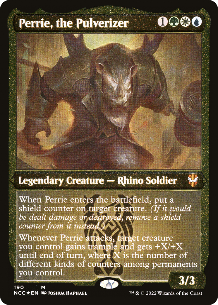 Perrie, the Pulverizer (190) (Display Commander) (Thick Stock) - Foil Etched