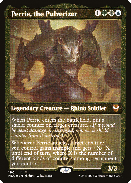 Perrie, the Pulverizer (190) (Display Commander) (Thick Stock) - Foil Etched