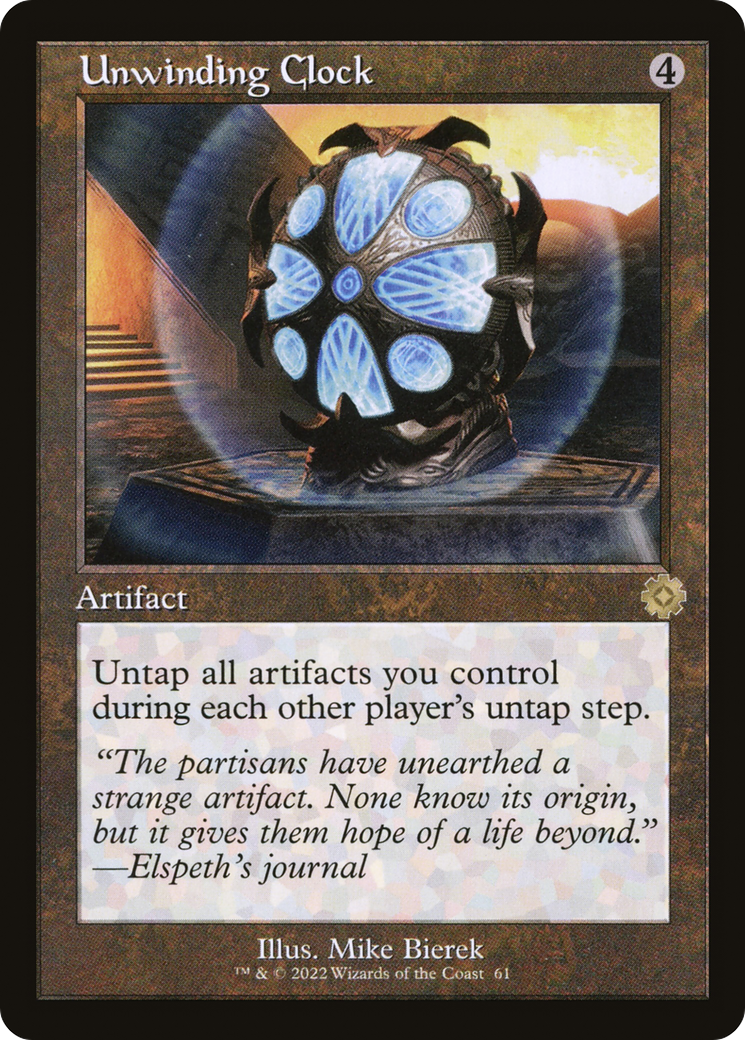 Unwinding Clock (061) (Retro Frame) - Foil