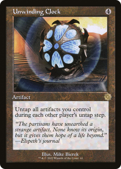 Unwinding Clock (061) (Retro Frame) - Foil