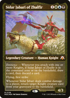 Sidar Jabari of Zhalfir (0138) (Display Commander) (Thick Stock) - Foil Etched