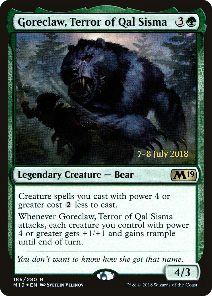 Goreclaw, Terror of Qal Sisma (186) (Prerelease) - Foil