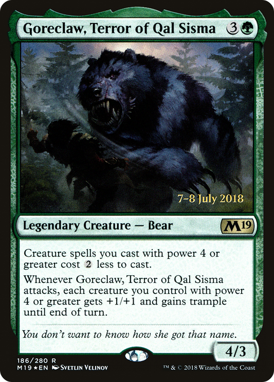 Goreclaw, Terror of Qal Sisma (186) (Prerelease) - Foil