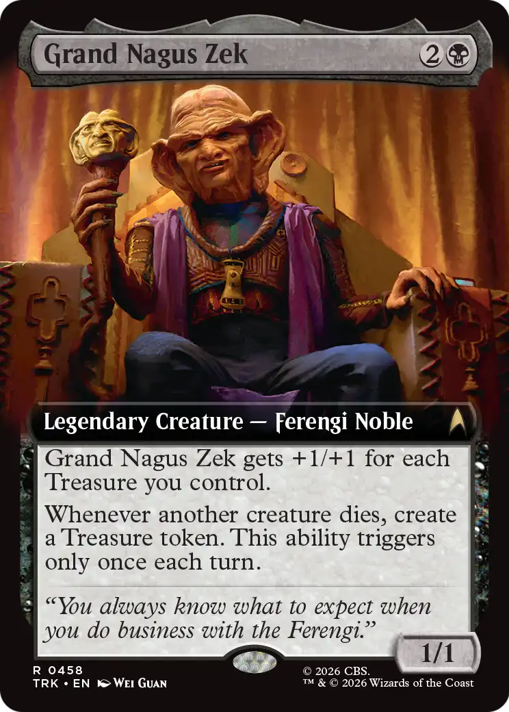 Grand Nagus Zek (0458) (Extended Art) (TRK) - Foil