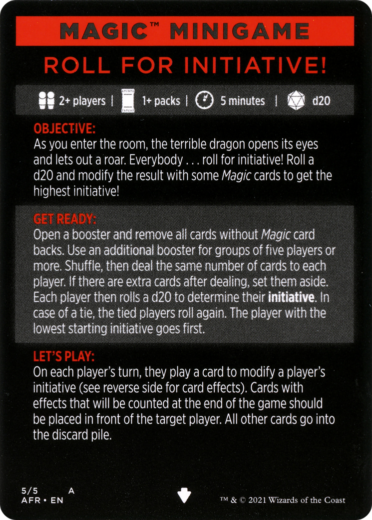 Magic Minigame: Roll for Initiative! (MAFR)