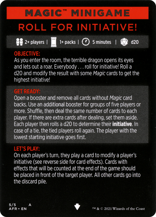 Magic Minigame: Roll for Initiative! (MAFR)
