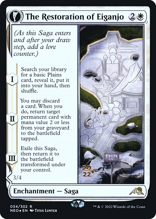 The Restoration of Eiganjo // Architect of Restoration (034) (Prerelease) (PNEO) - Foil