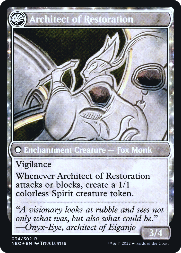 The Restoration of Eiganjo // Architect of Restoration (034) (Prerelease) (PNEO) - Foil