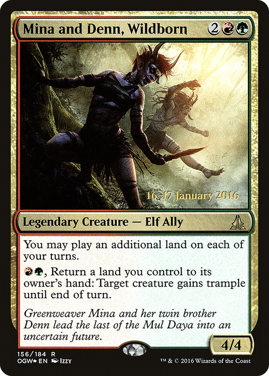 Mina and Denn, Wildborn (156) (Prerelease) - Foil