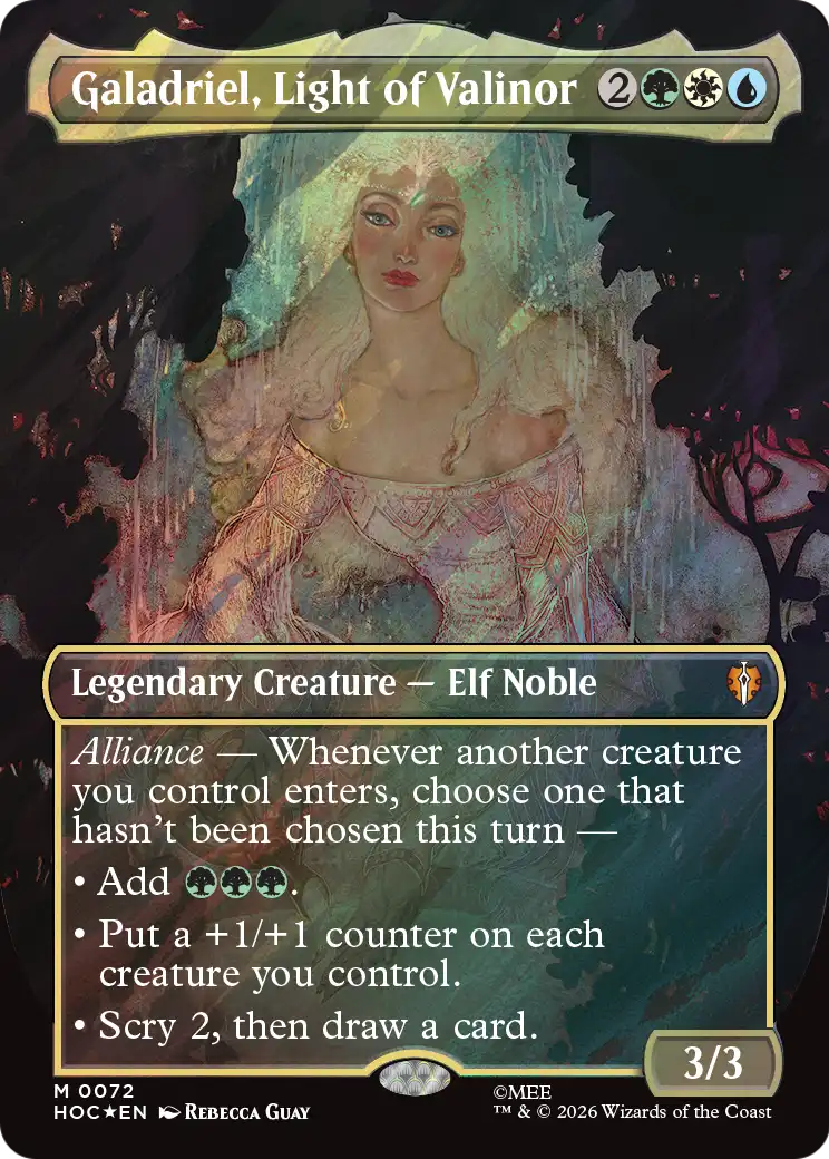 Galadriel, Light of Valinor (0072) (Borderless) (HOC) - Surge Foil
