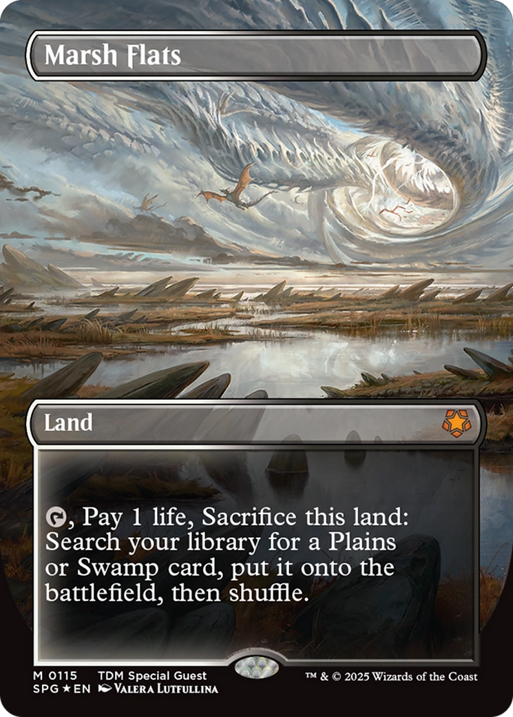 Marsh Flats (0115) (Borderless) - Dragonscale Foil