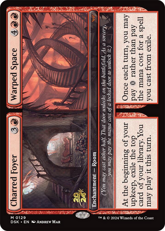Charred Foyer // Warped Space (0129) (Prerelease) - Foil