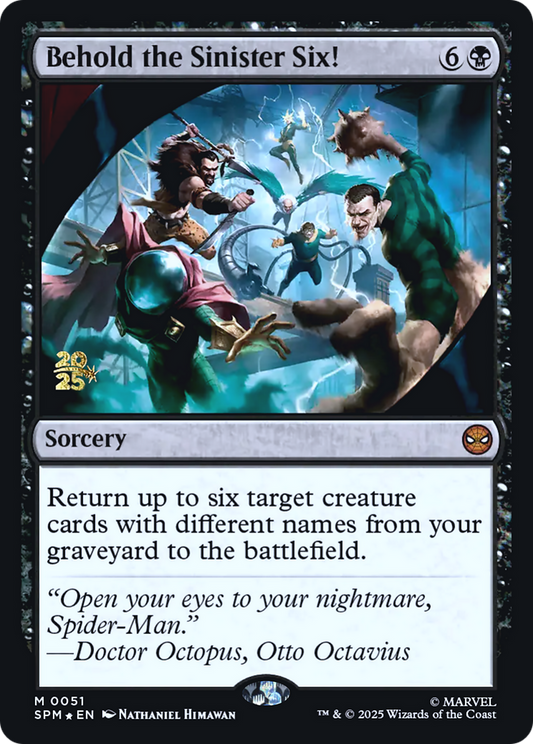 Behold the Sinister Six! (0051) (Prerelease) - Foil pspm