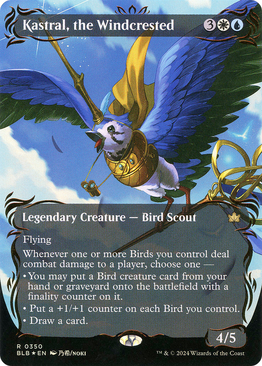 Kastral, the Windcrested (0350) (Borderless) (Showcase) - Raised Foil