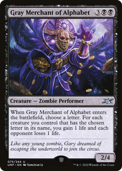 Gray Merchant of Alphabet - Foil
