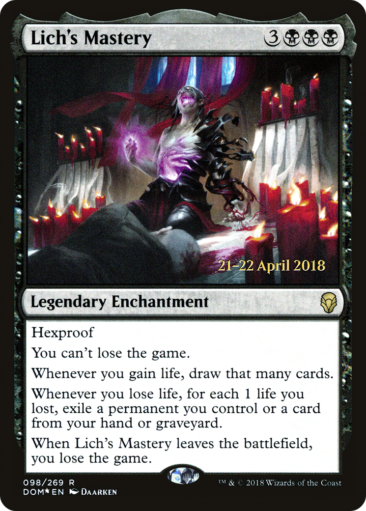 Lich's Mastery (098) (Prerelease) - Foil