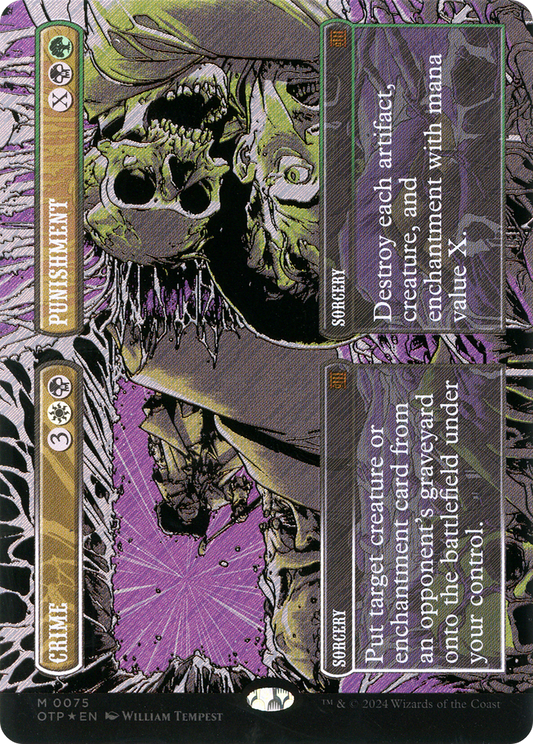 Crime // Punishment (0075) (Borderless) - Textured Foil