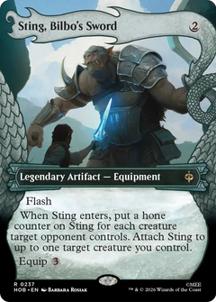 Sting, Bilbo's Sword (0237) (Borderless) (Dragon Hoard Frame) (HOB) - Foil