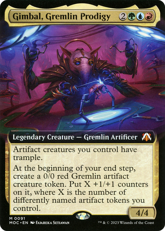 Gimbal, Gremlin Prodigy (0091) (Extended Art) - Foil