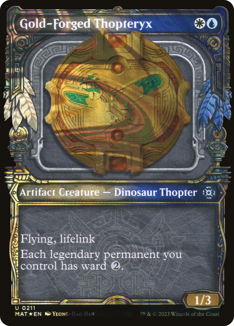 Gold-Forged Thopteryx (0211) (Showcase) - Halo Foil