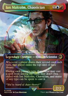 Ian Malcolm, Chaotician (0038) (Borderless) - Foil Emblem