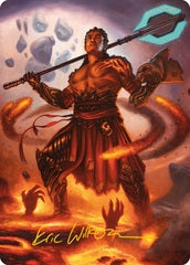 Koth, Fire of Resistance (31/81) Art Card (AONE) - Gold-Stamped Signature