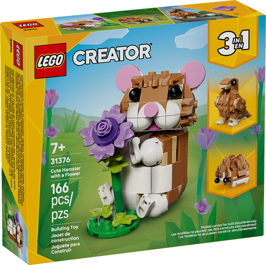 LEGO Set - Cute Hamster with a Flower