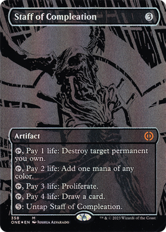 Staff of Compleation (358) (Borderless) - Oil Slick Raised Foil