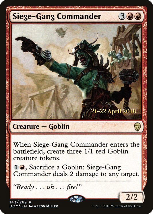 Siege-Gang Commander (143) (Prerelease) - Foil