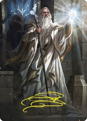 Gandalf the White (03/81) Art Card (ALTR) - Gold-Stamped Signature