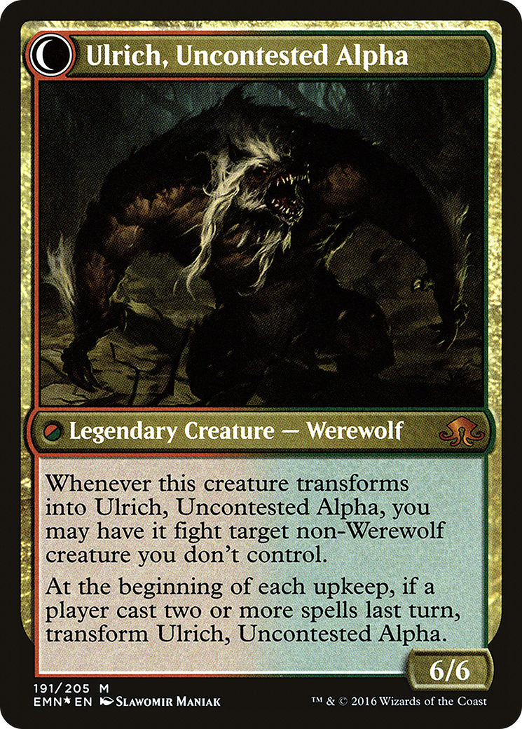 Ulrich of the Krallenhorde // Ulrich, Uncontested Alpha (191) (Prerelease) (PEMN) - Foil