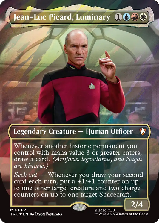 Jean-Luc Picard, Luminary (0007) (Borderless) (TRC) - Surge Foil
