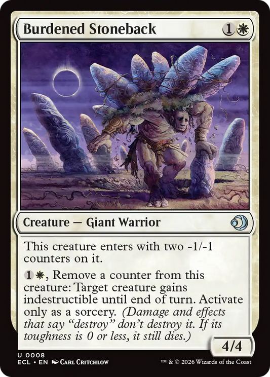 Burdened Stoneback (0008) (ECL) - Foil