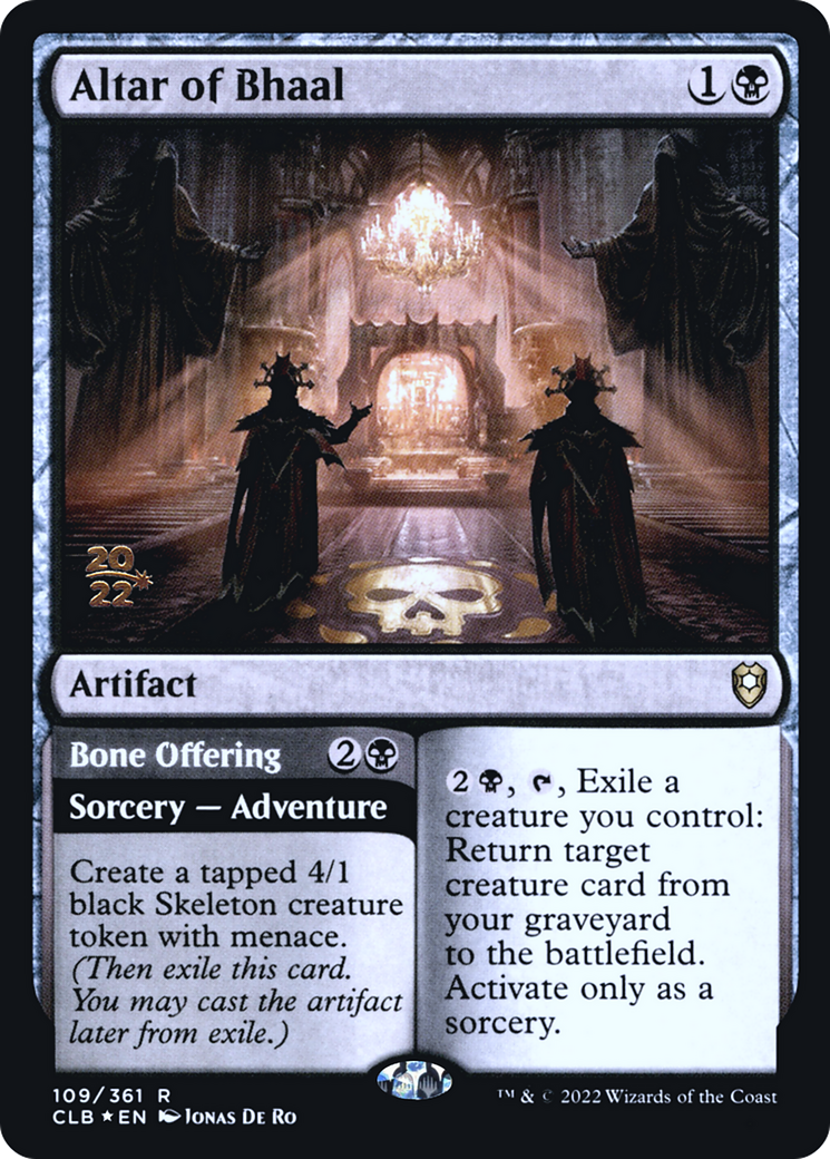 Altar of Bhaal // Bone Offering (109) (Prerelease) - Foil