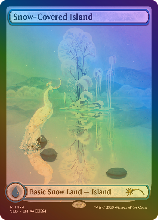 Snow-Covered Island (1474) (Textless) - Rainbow Foil