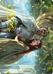 Aragorn and Arwen, Wed (33/81) Art Card (ALTR) - Gold-Stamped Signature