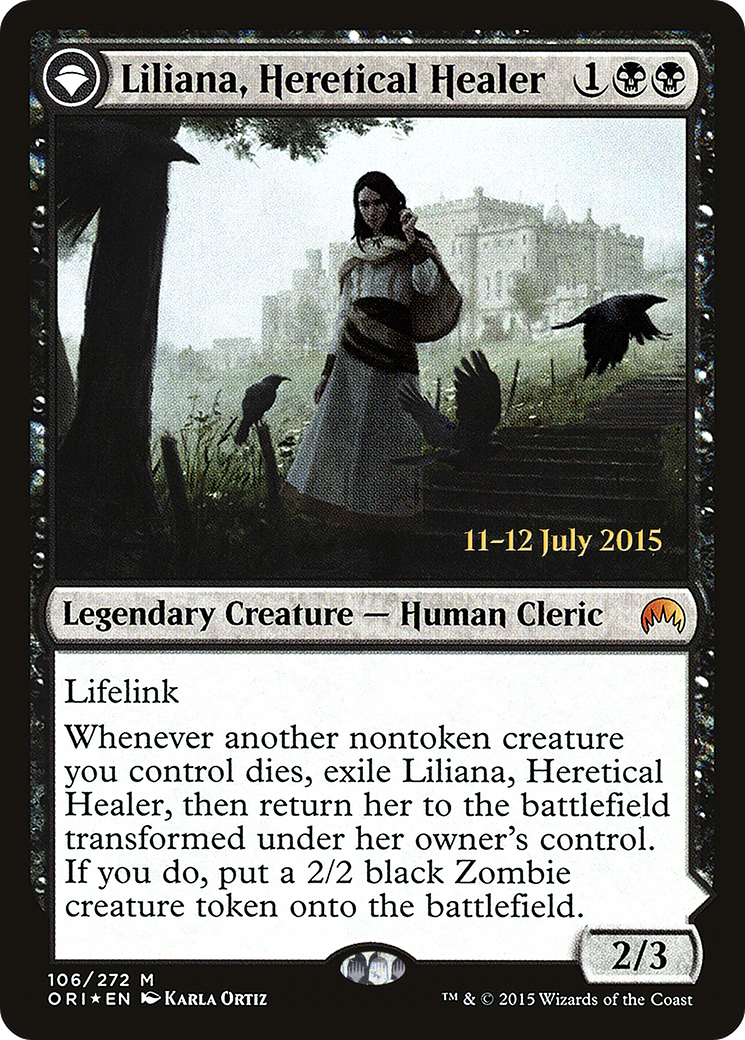 Liliana, Heretical Healer // Liliana, Defiant Necromancer (106) (Prerelease) (PORI) - Foil
