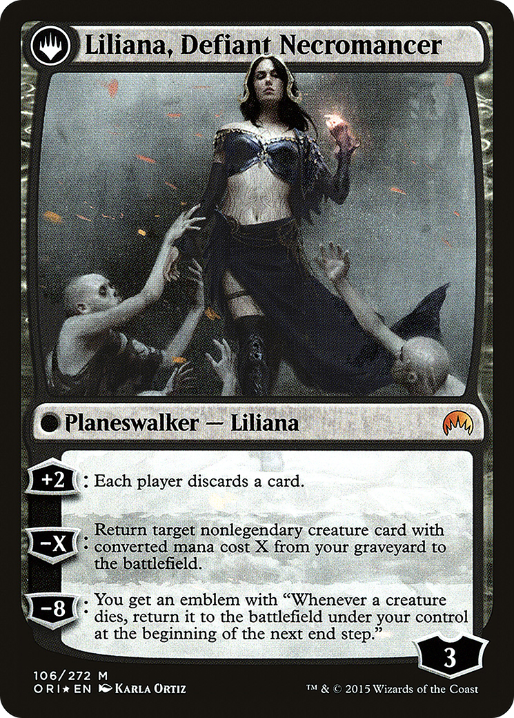 Liliana, Heretical Healer // Liliana, Defiant Necromancer (106) (Prerelease) (PORI) - Foil